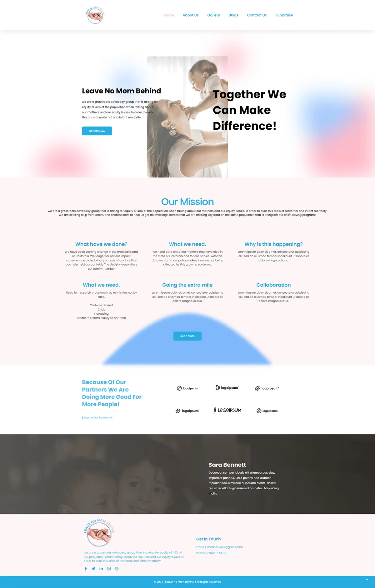 Leave No Mom Behind website by PenXtool